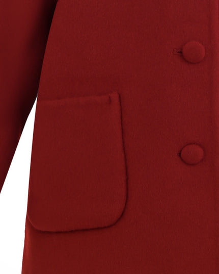 kids atelier tulleen Red Winter Bow Coat