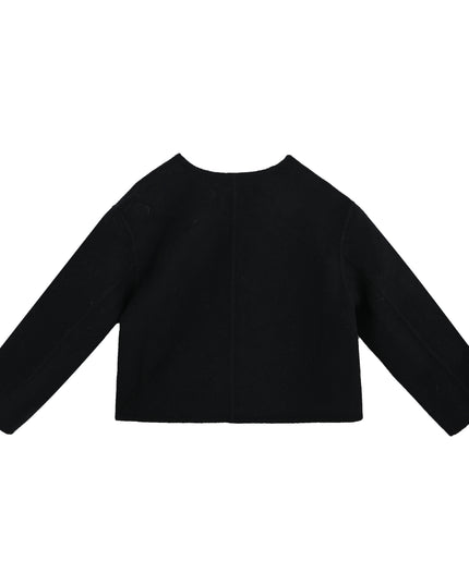 kids atelier tulleen Black Button Wool Jacket