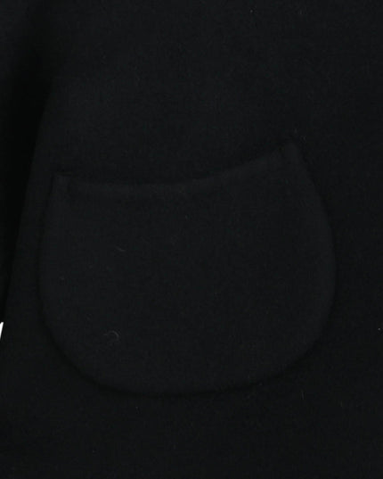 kids atelier tulleen Black Button Wool Jacket