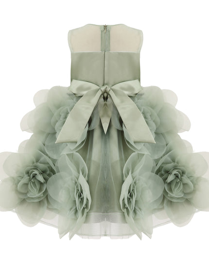 kids atelier tulleen Green Briellea Embellished Sleeveless Dress