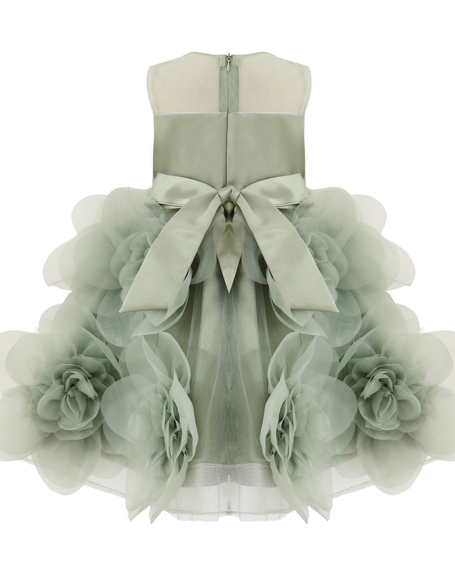 kids atelier tulleen Green Briellea Embellished Sleeveless Dress