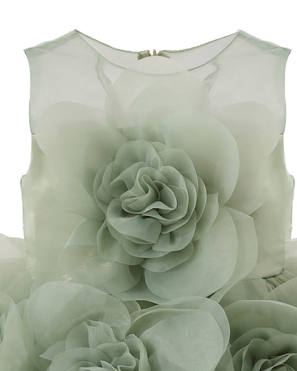 kids atelier tulleen Green Briellea Embellished Sleeveless Dress