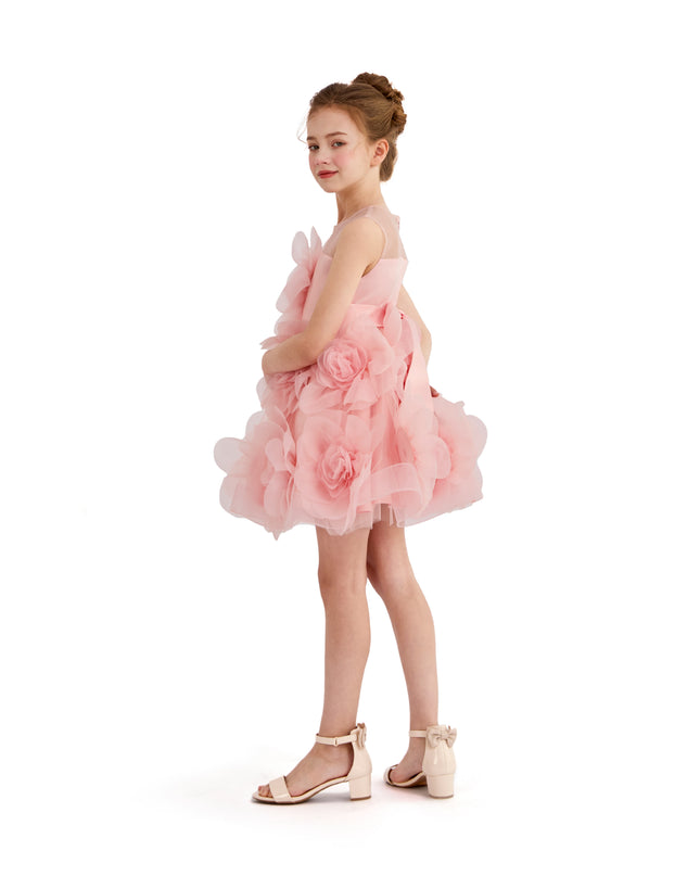 kids atelier tulleen Rose Briellea Embellished Sleeveless Dress