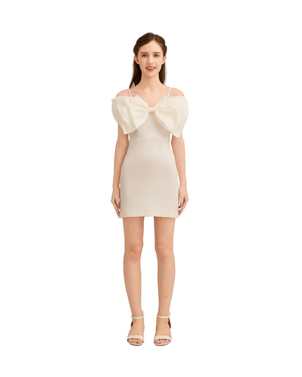 kids atelier tulleen White Bow Mini Dress