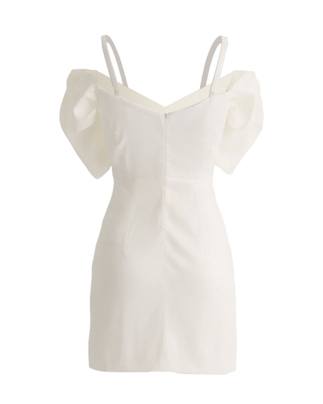kids atelier tulleen White Bow Mini Dress