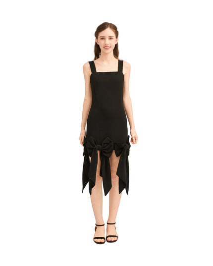 kids atelier tulleen Black Bow-Tail Dress
