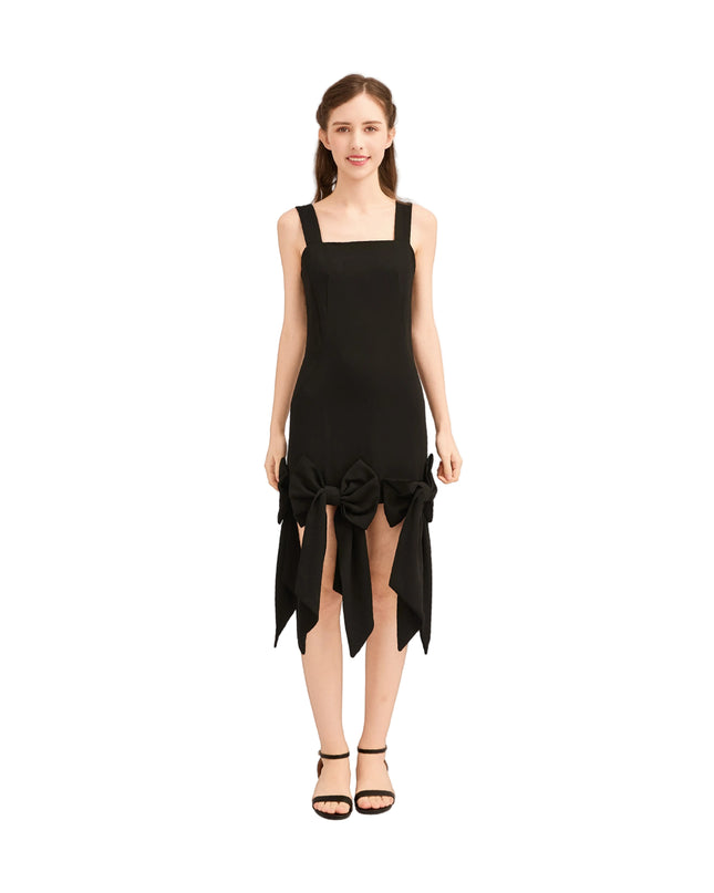 kids atelier tulleen Black Bow-Tail Dress