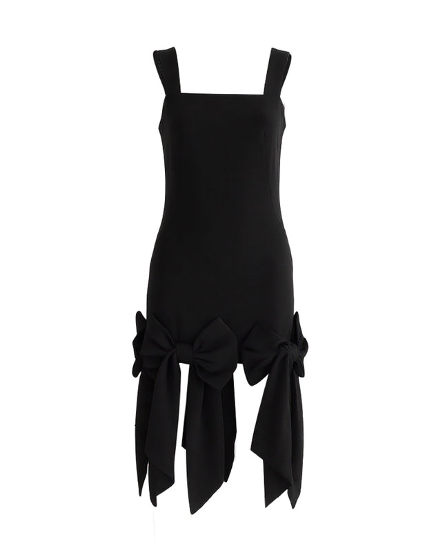 kids atelier tulleen Black Bow-Tail Dress