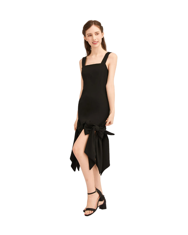 kids atelier tulleen Black Bow-Tail Dress