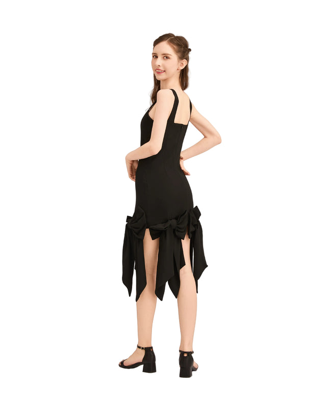 kids atelier tulleen Black Bow-Tail Dress