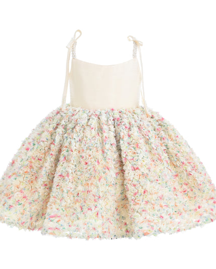 kids atelier tulleen Cream Fiorabelle Floral Petal Occasion Dress