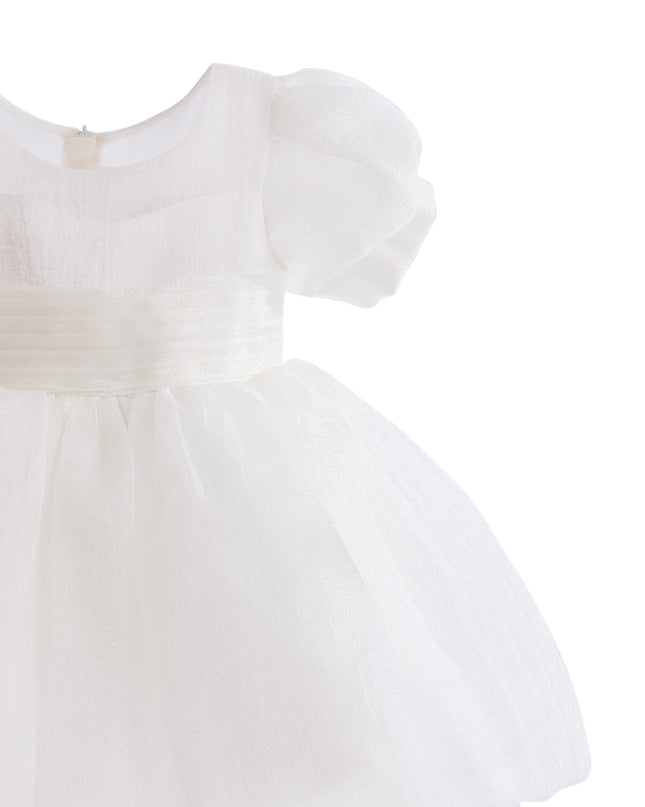 kids atelier tulleen Ivory Brixton Puff-Sleeve Party Dress