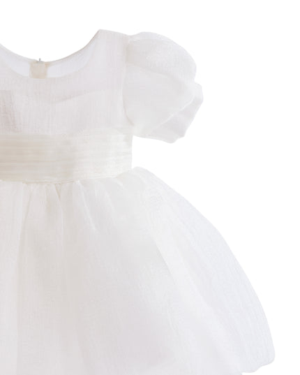 kids atelier tulleen Ivory Brixton Puff-Sleeve Party Dress