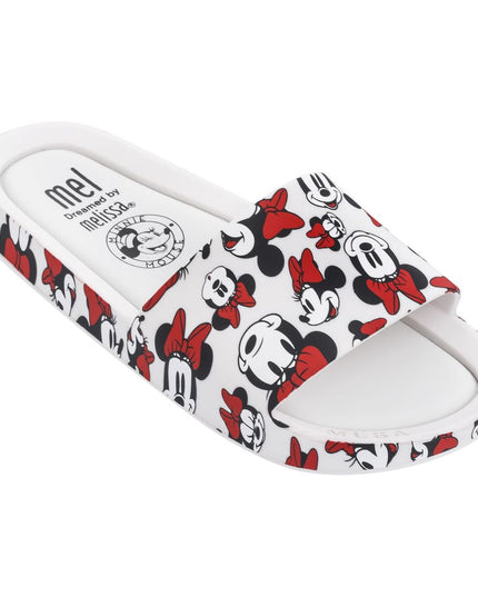 MELISSA-MEL BEACH SLIDE + MI-32788-50488-WHT RED