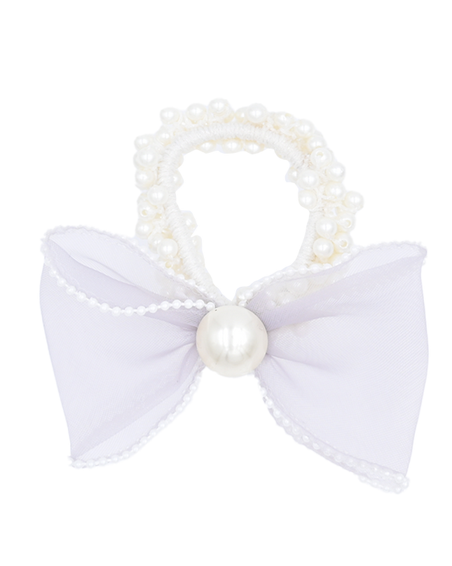 mimi tutu-MTPCS25006-Pearl Tulle Scrunchie