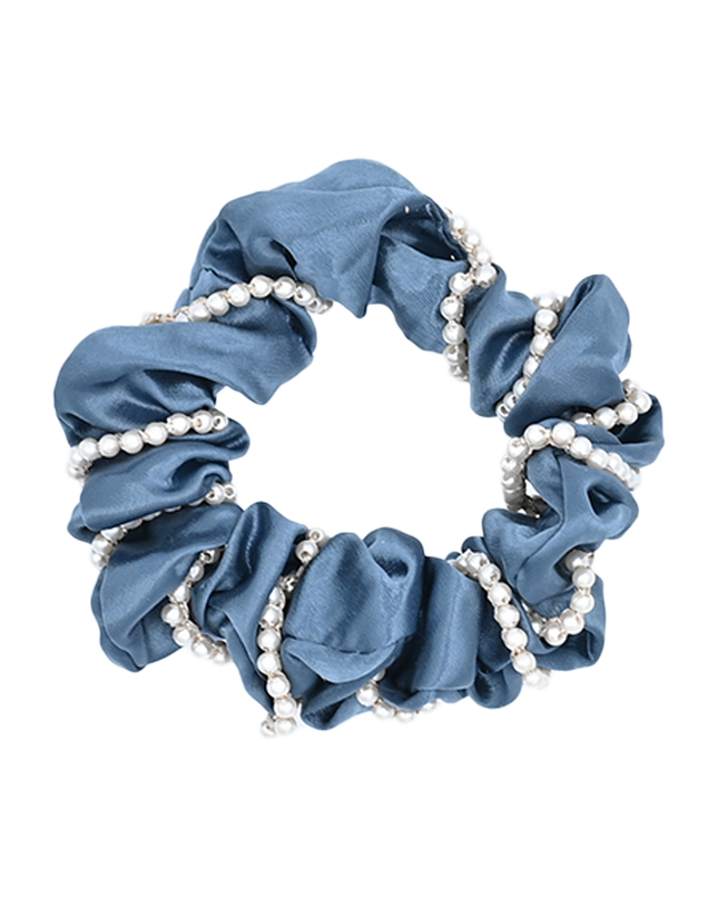 mimi tutu-MTPCS25008-Pearl Wrapped Satin Scrunchie