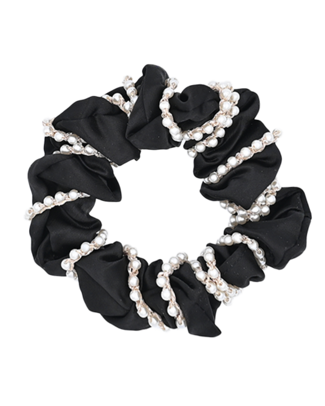 mimi tutu-MTPCS25008-Pearl Wrapped Satin Scrunchie