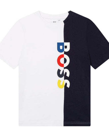BOSS-KB-WHITE-SHORT SLEEVES TEE-SHIRT-J25N38-10B