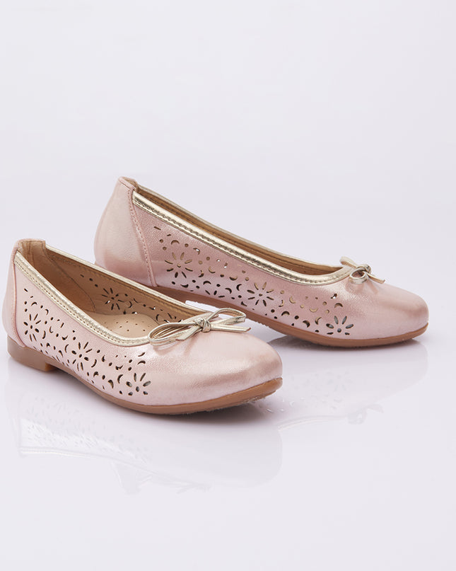 PERLA-V11F-PINK-PERFORATED FLATS