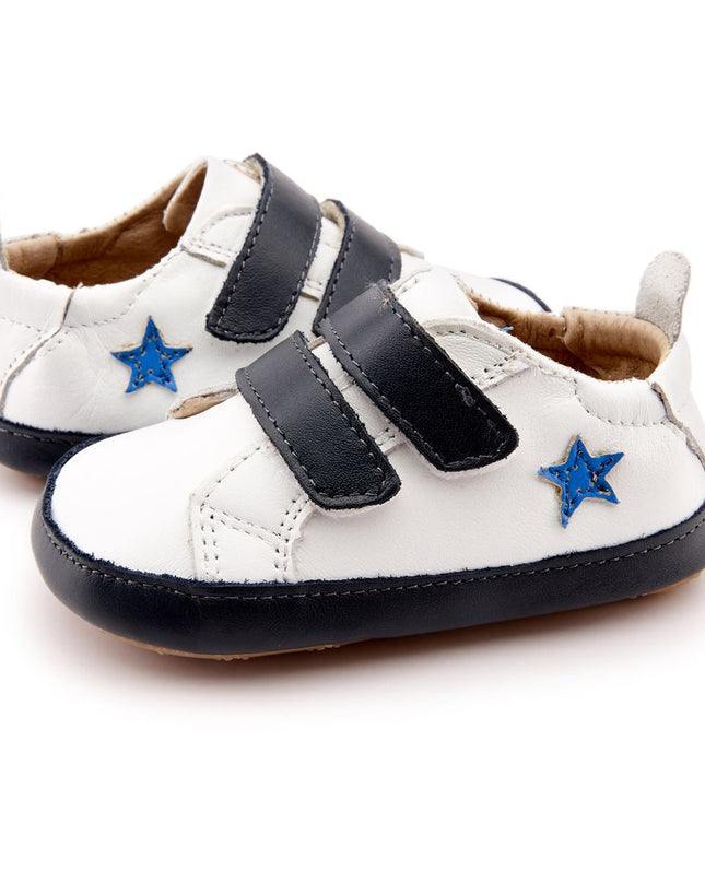 Old Soles-Star Markert Snow / Navy / Neon Blue-#0037R