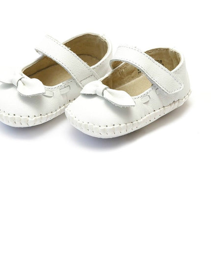 L'AMOUR-3008WH-CLARA LEATHER (BABY) MARY JANE-WHITE