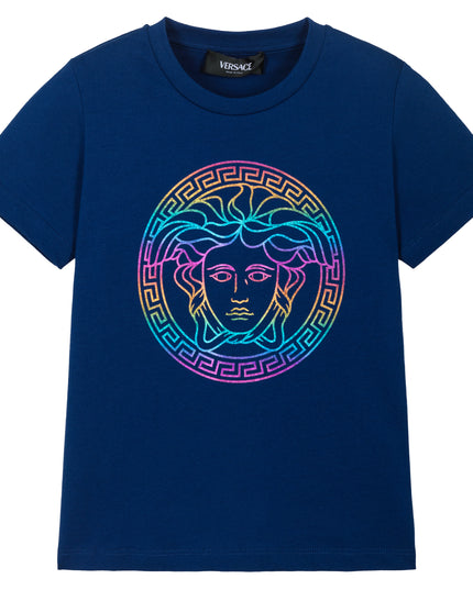 Blue Medusa Cotton T-Shirt