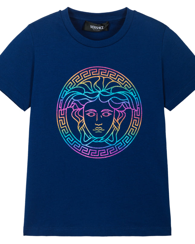 Blue Medusa Cotton T-Shirt