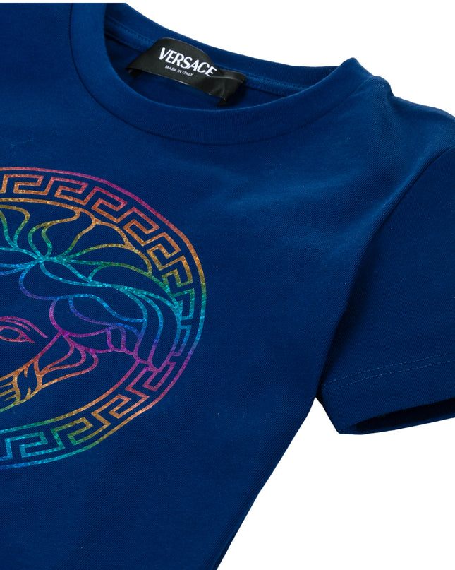 Blue Medusa Cotton T-Shirt
