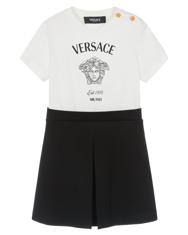White & Black Medusa Dress