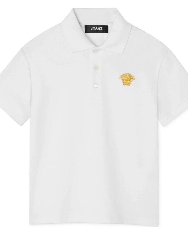 White Logo Polo