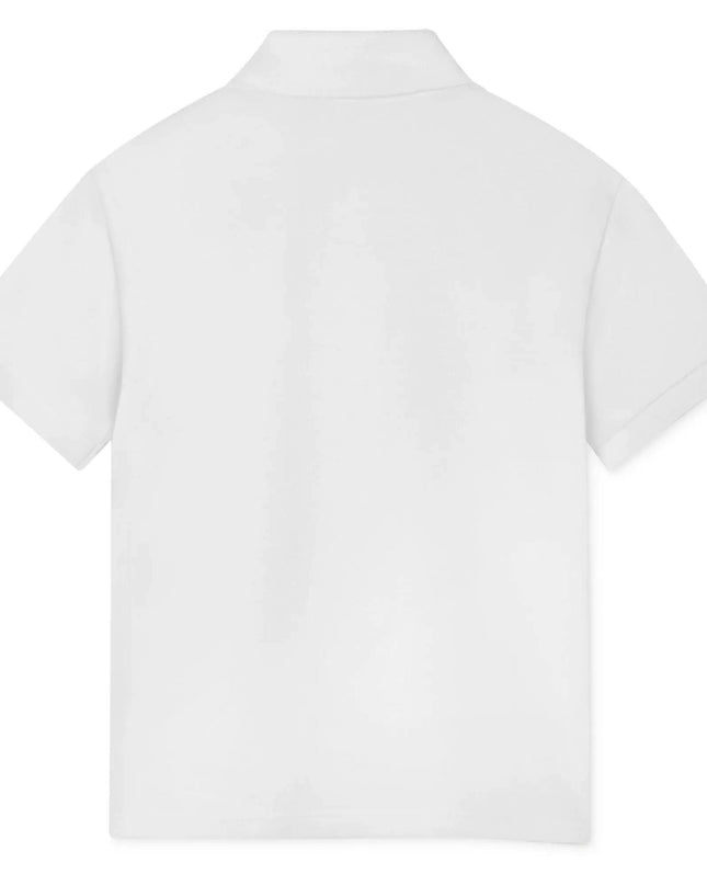 White Logo Polo