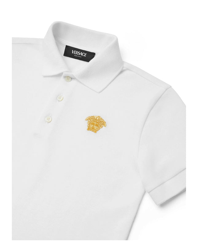 White Logo Polo