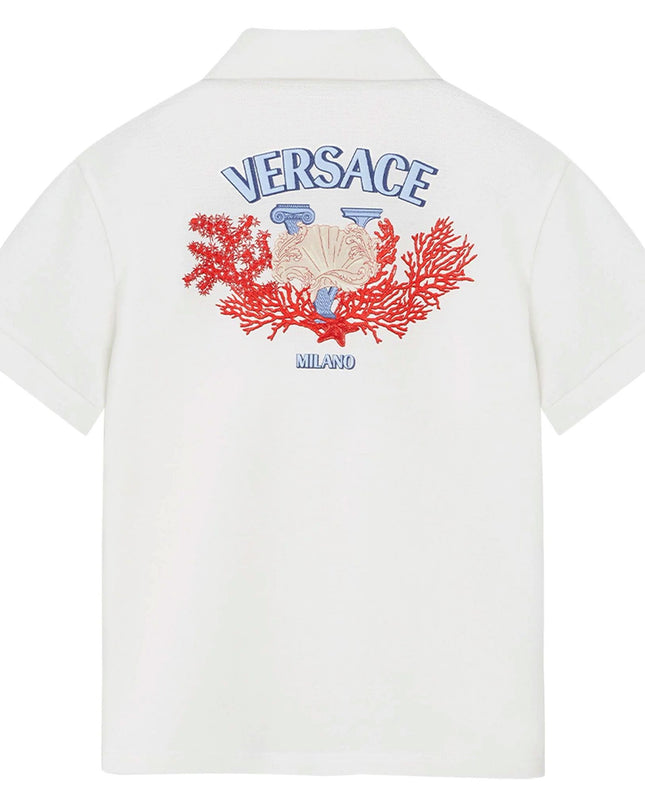 White Logo Polo