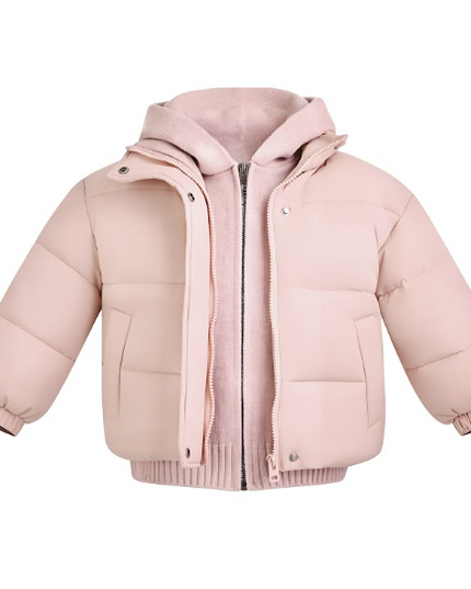 mimi tutu-MTR-7199-Pink-2-in-1 Puffer Jacket