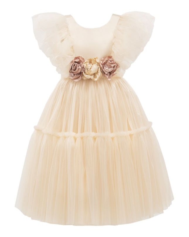 Tulleen-2784-Capp-La Croix-Fluttered Sleeves Dress