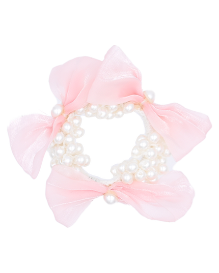 mimi tutu-MTPCS25010-Bows & Pearls Scrunchie
