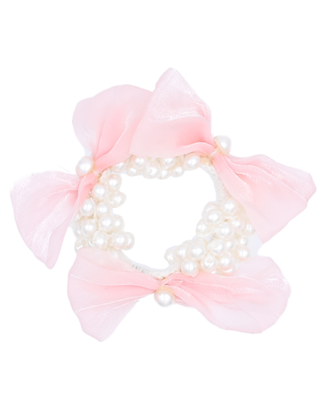 mimi tutu-MTPCS25010-Bows & Pearls Scrunchie