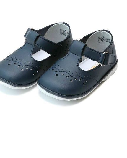 L'AMOUR-2945NY-BIRDIE LEATHER T-STRAP MARY JANE (BABY)-NAVY