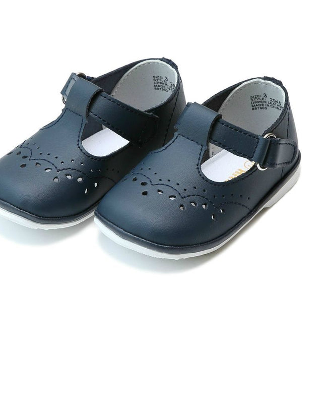 L'AMOUR-2945NY-BIRDIE LEATHER T-STRAP MARY JANE (BABY)-NAVY