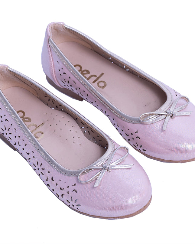 PERLA-V11F-PINK-PERFORATED FLATS