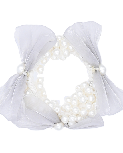 mimi tutu-MTPCS25010-Bows & Pearls Scrunchie