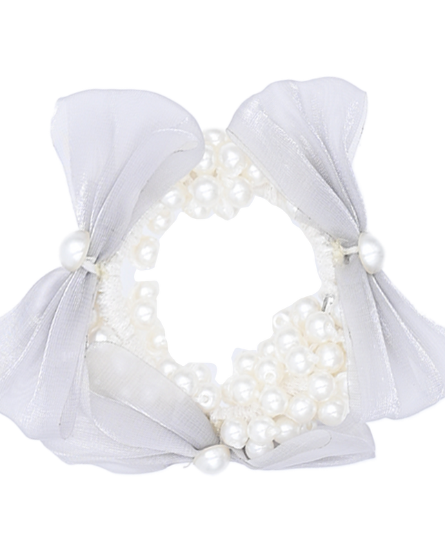 mimi tutu-MTPCS25010-Bows & Pearls Scrunchie