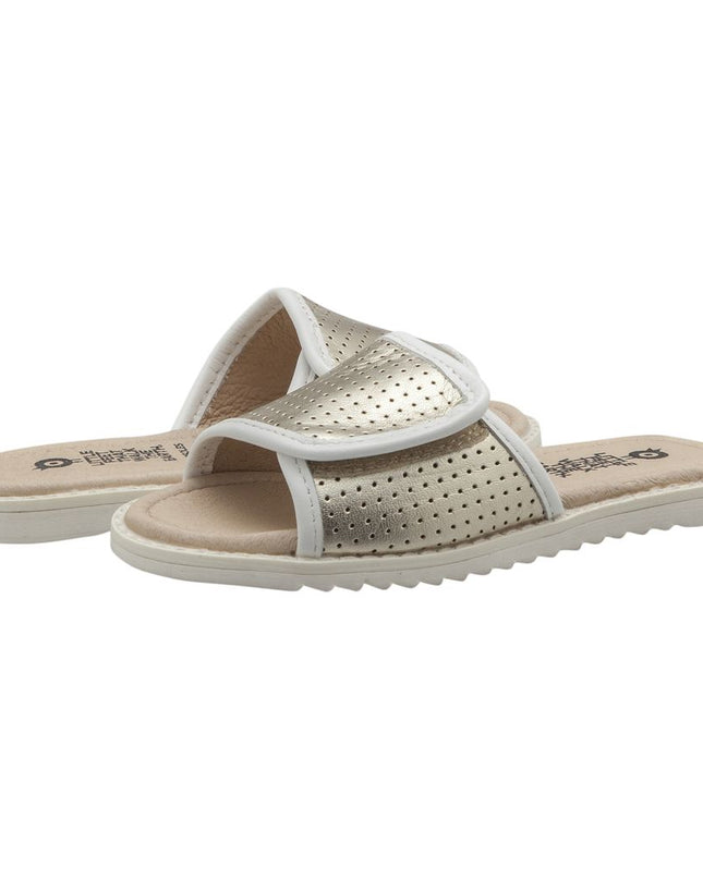 OLD SOLES-SPORTY SLIDE-#7020-GOLD/SNOW