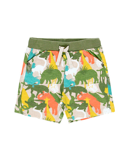 Boboli-print-Fleece bermuda shorts "animals" for boy-334066-9834