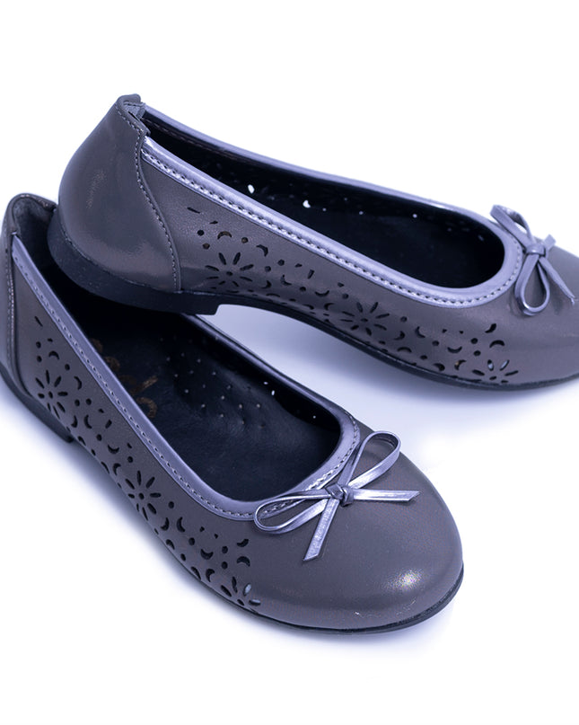 PERLA-V11P-DARK GREY-PERFORATED FLATS