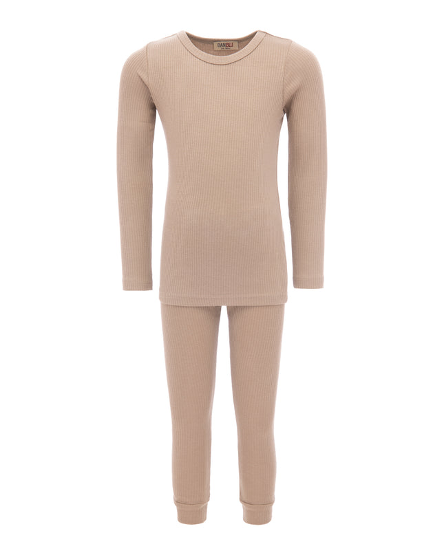BANBLU-LS TOP & BOTTOM SET-51075-TAUPE