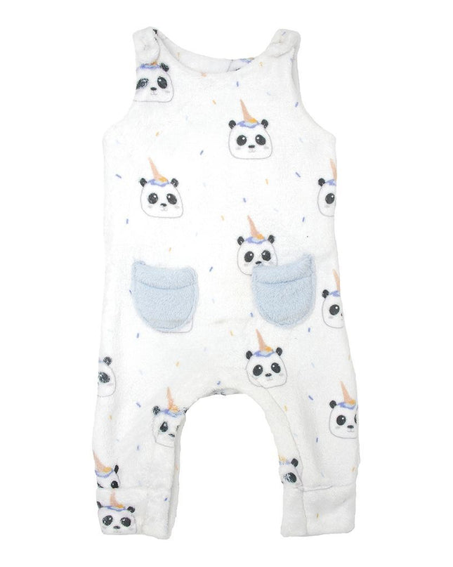 MILKTOLOGY-MILK469-PANDA BEAR ROMPER-PANDA PRINT/POWDER BLUE
