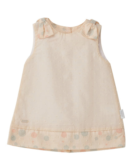 Andy Wawa-ECRU-BABY DRESS  POMPOM VANILLA CREAM-AC22657