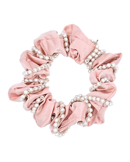 mimi tutu-MTPCS25008-Pearl Wrapped Satin Scrunchie