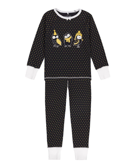 DPD-Pajama Set Owls Gold Dots-A20PG20-026 Aop Gold Dots